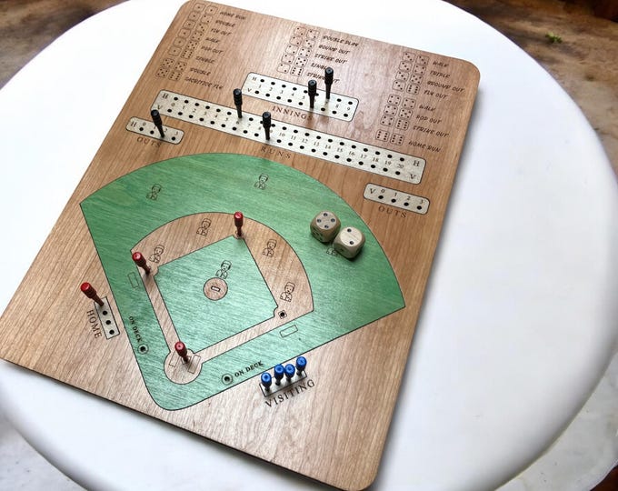 Laser-Cut Baseball Board Game: Family Game Night Fun