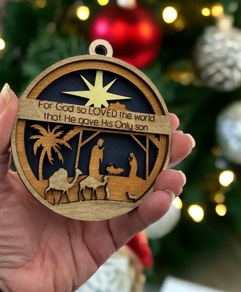 Nativity Ornament Religious Ornament Manger Scene John 3 16 Etsy nativity-ornament-religious-ornament-manger-scene-john-3-16-etsy