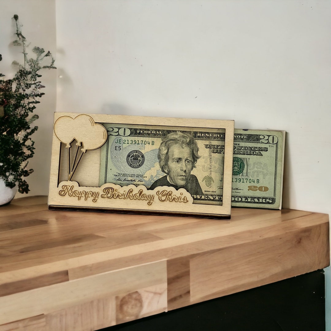 Personalized Gift Money Holder for Birthday With Cover, Money Gift Idea ...