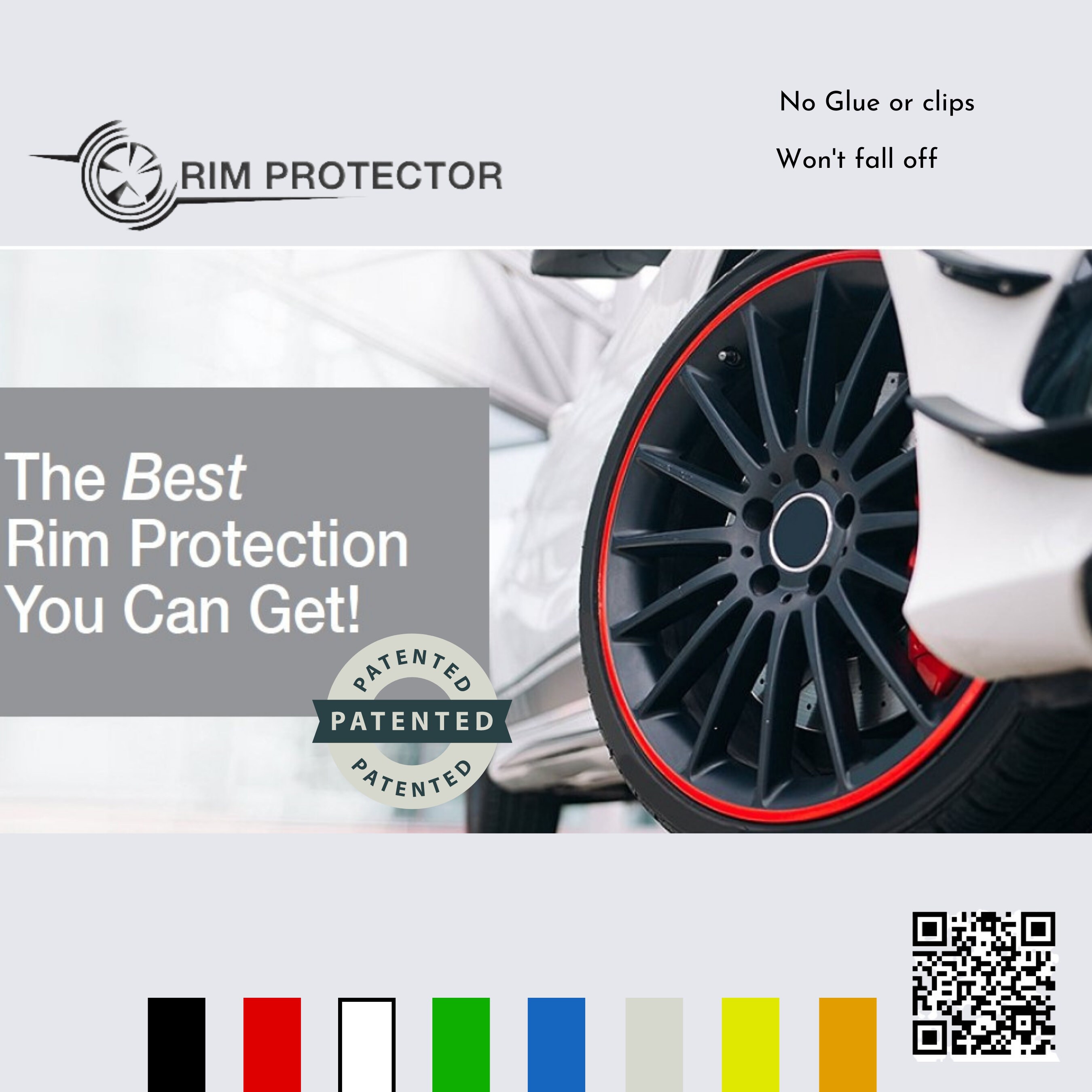 Yellow Rim Protector Wheel Rim Protector Set Wheels 12 24 Reduce Curb  Damage Durable All Weather Rim Protector 