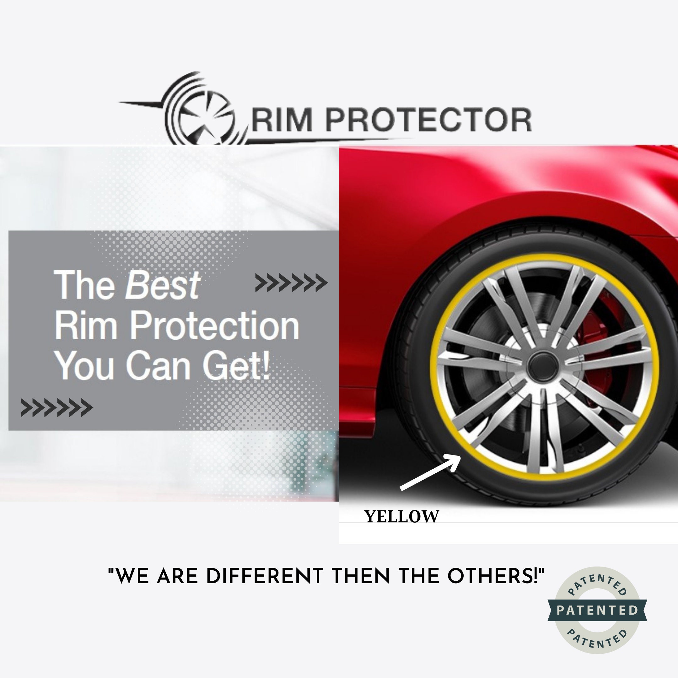 Yellow Rim Protector Wheel Rim Protector Set Wheels 12 24 Reduce Curb  Damage Durable All Weather Rim Protector 