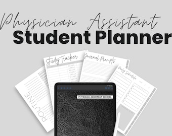 Black Physician Assistant School Planner (digital & undated), Future PA planner, PA school, PA student notes
