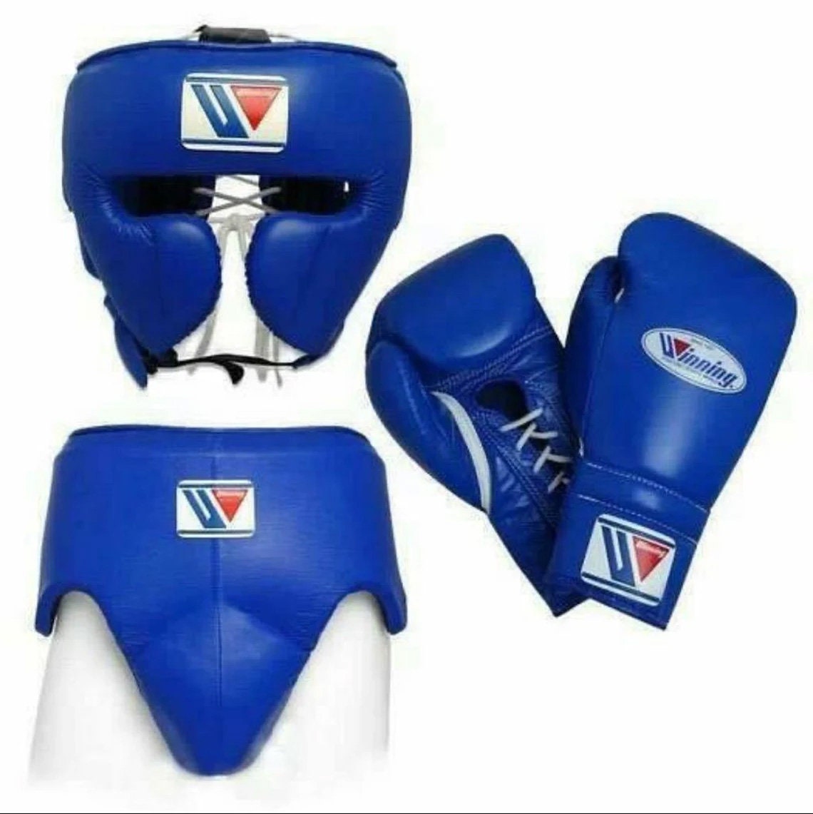 Winning Sparring Full Set Gloves , Head Guard, Groin Guard, Gift for