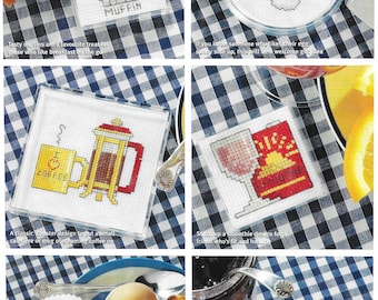 Breakfast Ideas Cross Stitch Patterns - 50 designs - fridge magnets, coasters pdf