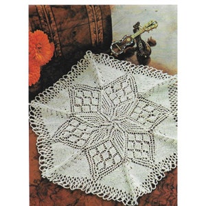 Lace Table Centre Knitting Pattern