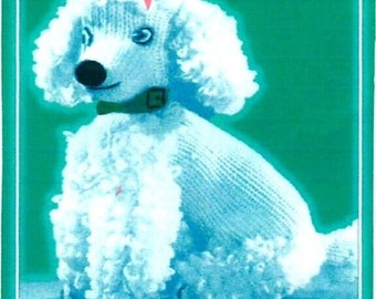 Poodle Knitting Pattern Vintage toy dog