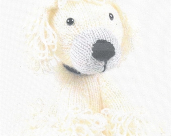 Poodle Puppy Knitting Pattern toy dog