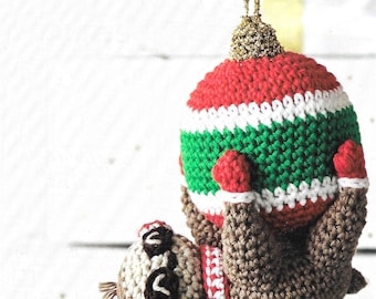 Sloth Christmas Tree Decoration Crochet Pattern