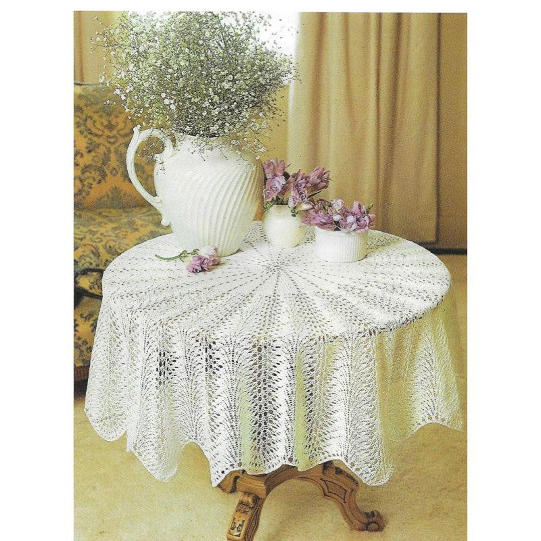 Cotton Tablecloth Knitting Pattern Etsy UK