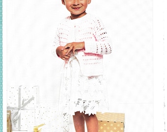 Crochet Children's Cardigan Pattern sizes 1 month to 6 years pdf