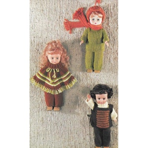 Dolls Clothes Knitting Pattern Vintage PDF
