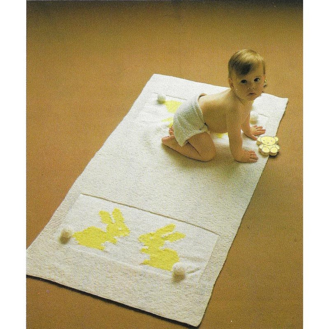 Nursery Rug / Blanket Knitting Pattern PDF - Etsy