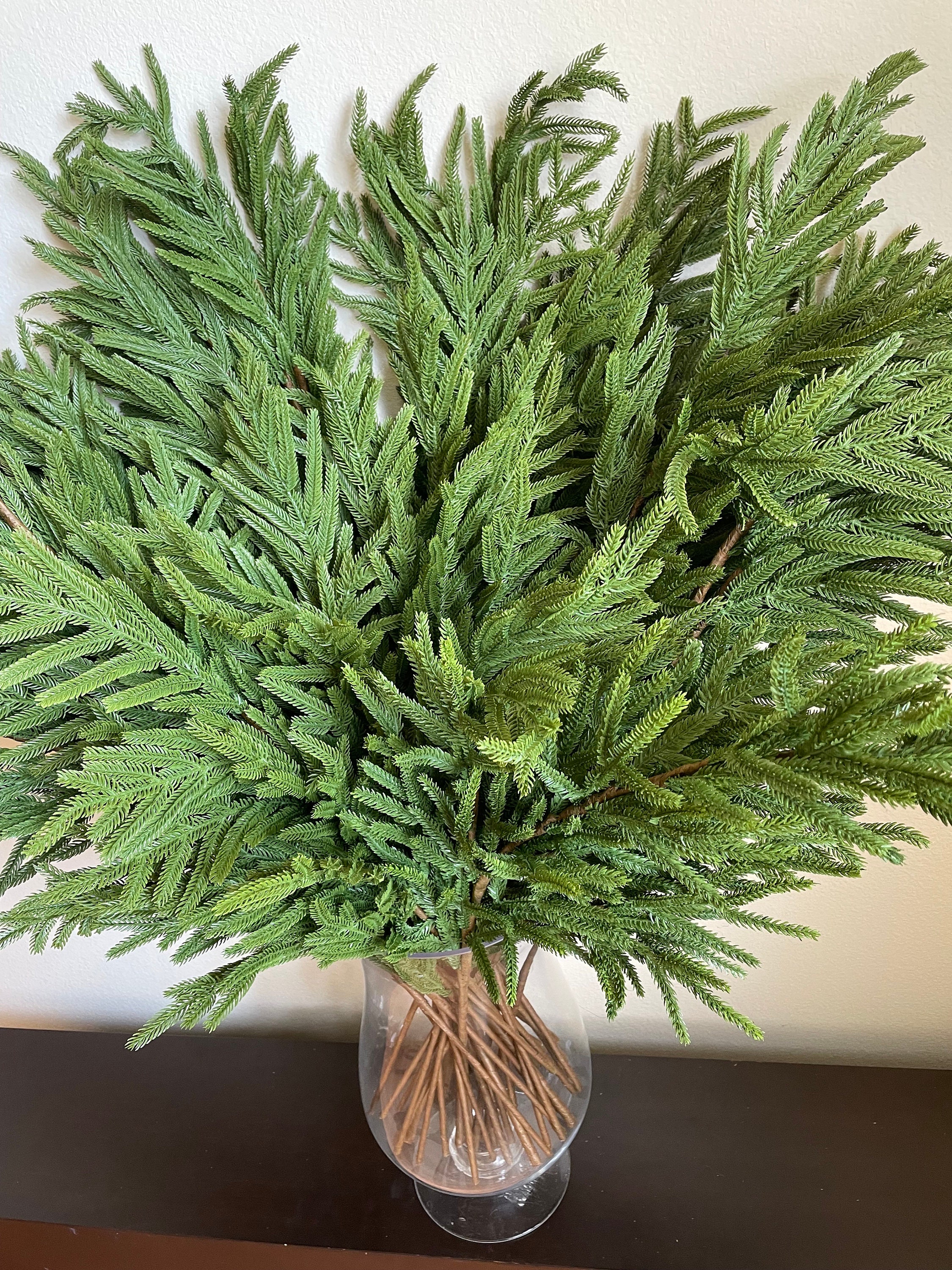 Realistic Christmas Norfolk Pine Vase Set With Pinecone Branch Winter Vase  Filler Greenery Artificial Evergreen Winter Wedding Real Touch. 