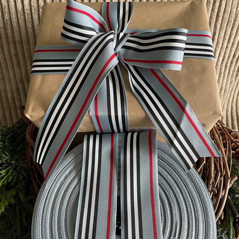 Gray Plaid Ribbon - Etsy