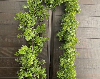 72" Artificial Boxwood Realistic Real Touch Round Year-Round All-Season Door Wall Indoor Outdoor Console Garland