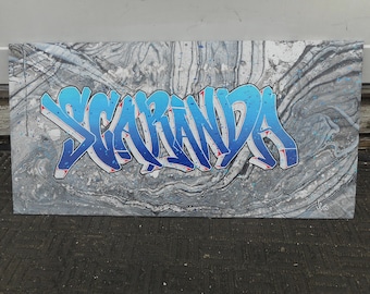 Custom Graffiti Canvas Boards Spray Paint Artwork