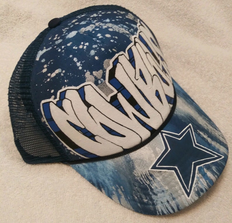 Dallas Cowboys Graffiti Hat Navy Blue Snapback Trucker Cap - Etsy