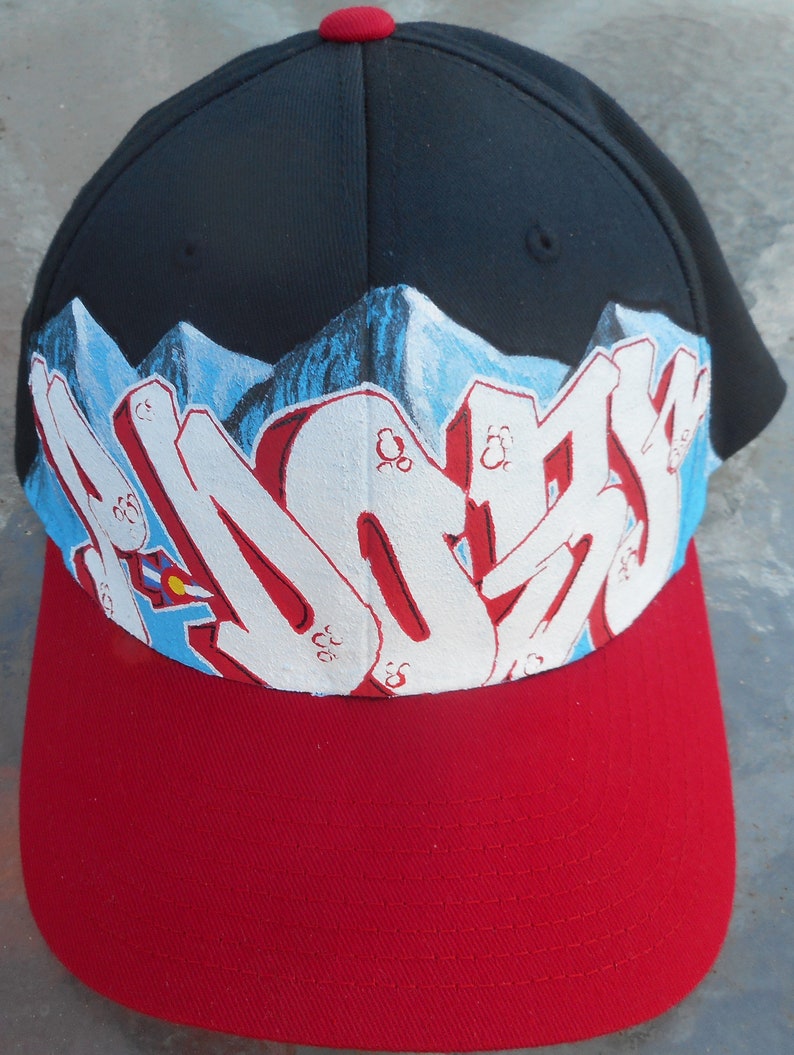 Custom Graffiti Hats Snapback Cap Trucker Hat Spray Paint Etsy