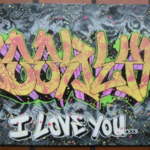 Custom Graffiti Canvas Boards Spray Paint Artwork