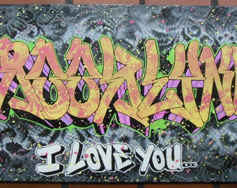 Custom Graffiti Canvas Boards Spray Paint Artwork