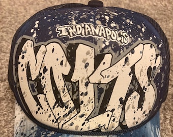 Indianapolis Colts Navy Blauer Hut Handbemalte Trucker Cap Fußball