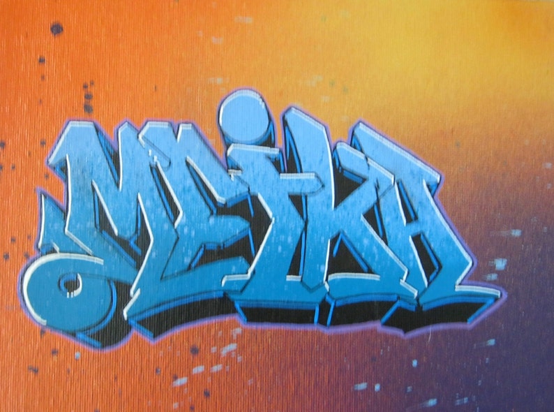 Custom Graffiti Art Spray Paint Canvas Boards Hand Painted One of A