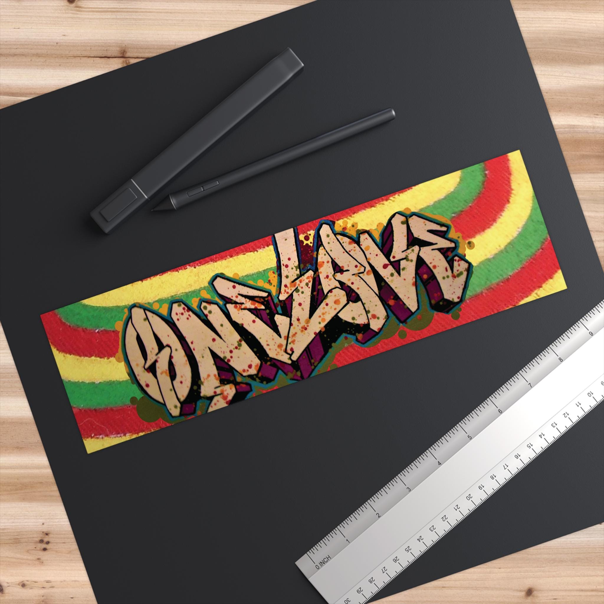 One Love Graffiti Spray Paint Art Rasta Hippy Bumper Sticker