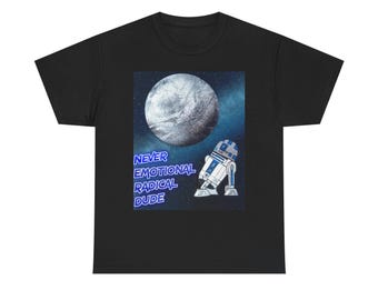 R2D2 NERD Black Unisex Heavy Cotton Tee Star Wars Fan Robot Shirt