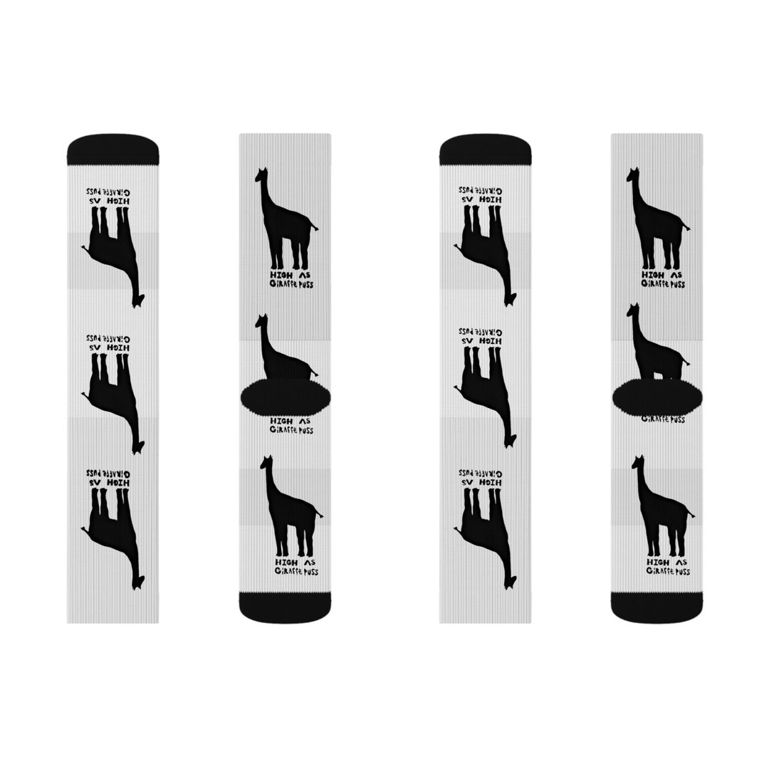 High as Giraffe Puss Sublimation Socks, Pull These Socks up High as a