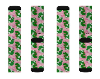 Mini Yosh Sublimation Schwarze Socken Lustig Coole Bekleidung Kinder Erwachsene