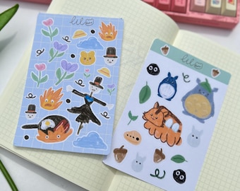 Op Ghibli geïnspireerd stickervel
