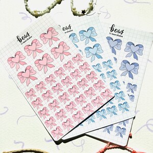 Cute Bows Sticker sheet | deco stickers | journal deco | planner stickers | cute gift |