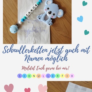 Schnullerkette personalisiert mit Namen Koala Bild 3