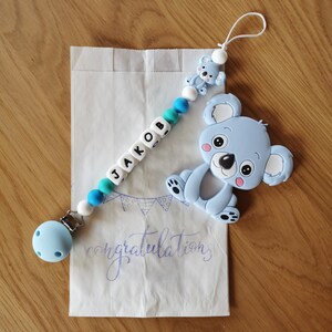 Schnullerkette personalisiert mit Namen Koala Bild 5