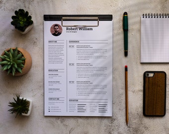 Aleix Bewerbungsvorlage | Professionelle und bearbeitbare Lebenslaufvorlage | Cv Design mit Foto | Moderner Lebenslauf mit Anschreiben