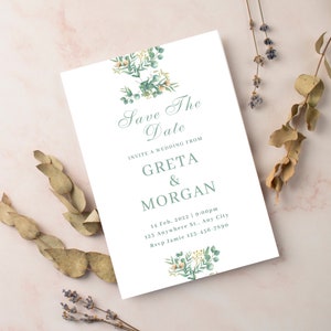 Wedding Invitation | Blue Modern Wedding  Invites | Invites Download | Modern Printable Invitation