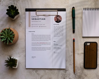 Aleix Bewerbungsvorlage | Professionelle und bearbeitbare Lebenslaufvorlage | Cv Design mit Foto | Moderner Lebenslauf mit Anschreiben