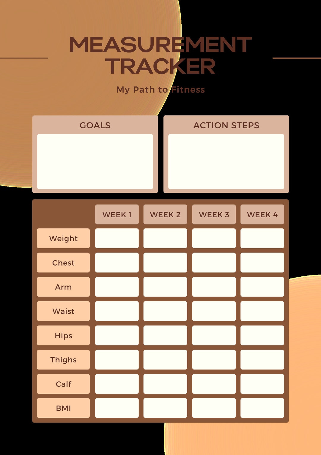 Printable Fitness Tracker, Digital Prints, Planner, Fitness Journal ...
