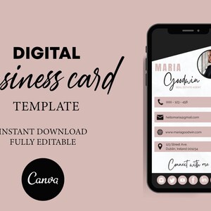Digital Business Cards | Editable Canva Business Cards | Virtual Business Cards | Digital Real Estate Business Cards