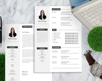 Aleix Bewerbungsvorlage | Professionelle und bearbeitbare Lebenslaufvorlage | Cv Design mit Foto | Moderner Lebenslauf mit Anschreiben