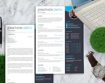 Aleix Resume Template | Professional and Editable CV Template | CV Design with Photo | Modern Resume with Cover Letter