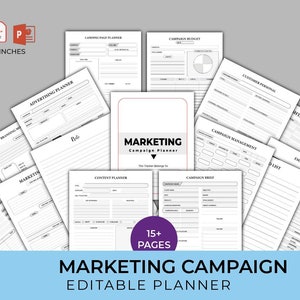 Email Marketing Planner | Campaign Marketing Plan | Digital Marketing Planner | Editable Business Marketing Planner