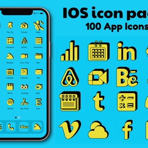 Blue iPhone icons | iPhone icon pack with 100 app icons | Pink and blue iPhone theme