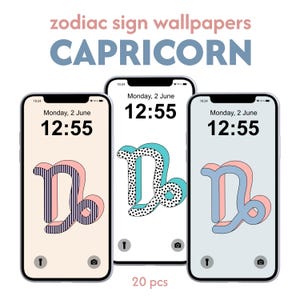 Sfondi Capricorno, sfondi segno zodiacale iPhone, sfondi estetici, iOS 16, iPhone 16 Pro Max, astrologia, zodiaco