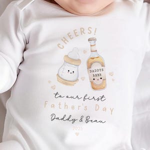 Personalised Father&#39;s Day Sleepsuit, My 1st Father&#39;s Day Outfit, Best Dad Gift, New Dad Gift, Babies 1st Father&#39;s Day Outfit, Gift For Dad