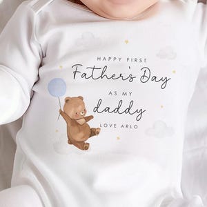 Personalised Father&#39;s Day Sleepsuit, My 1st Father&#39;s Day Outfit, Best Dad Gift, New Dad Gift, Babies 1st Father&#39;s Day Outfit, Gift For Dad
