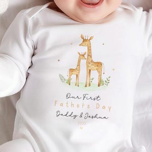 Personalised Father&#39;s Day Sleepsuit, My 1st Father&#39;s Day Outfit, Baby Dad Gift, New Dad Gift, Babies 1st Father&#39;s Day Outfit, Gift For Dad