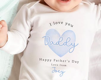 Pijama personalizado para el primer Día del Padre, conjunto para el primer Día del Padre, regalo para bebé niño y papá.