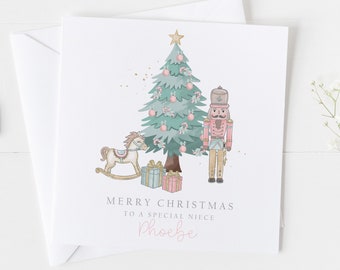 Personalised Christmas Card, Daughter Granddaughter Niece Little Girl Christmas Card, Nutcracker Christmas Card, Christmas Card For Daughter