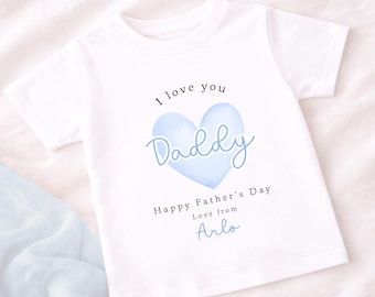 Erster Vatertag Baby T-Shirt, personalisiertes Papa Geschenk, 1. Vatertags Outfit, neuer Papa Geschenk, Vatertag Babygrow